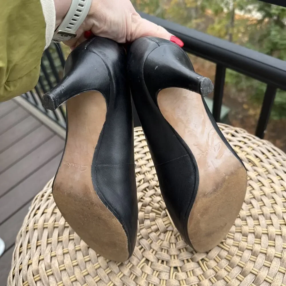 Collection by Clarks Women's 9.5 US 41 EU Pump Heels Black Soft Cushion